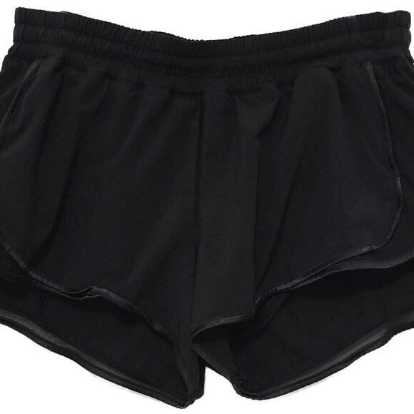 Lululemon Super Squad Shorts in Black with Mesh & Satin Trim - Picture 8 of 11